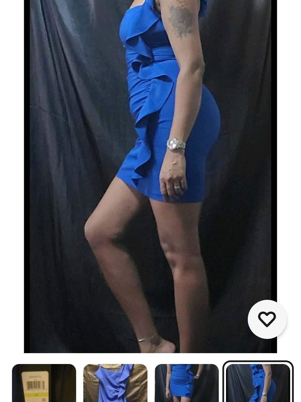 GUESS Royal Blue Ruffled Mini Skirt - Picture 5 of 9